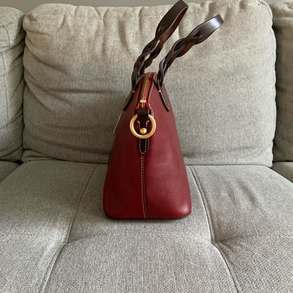 Dooney & Bourke Florentine Leather Small Heidi Satchel- Bordeaux - Picture 10 of 10